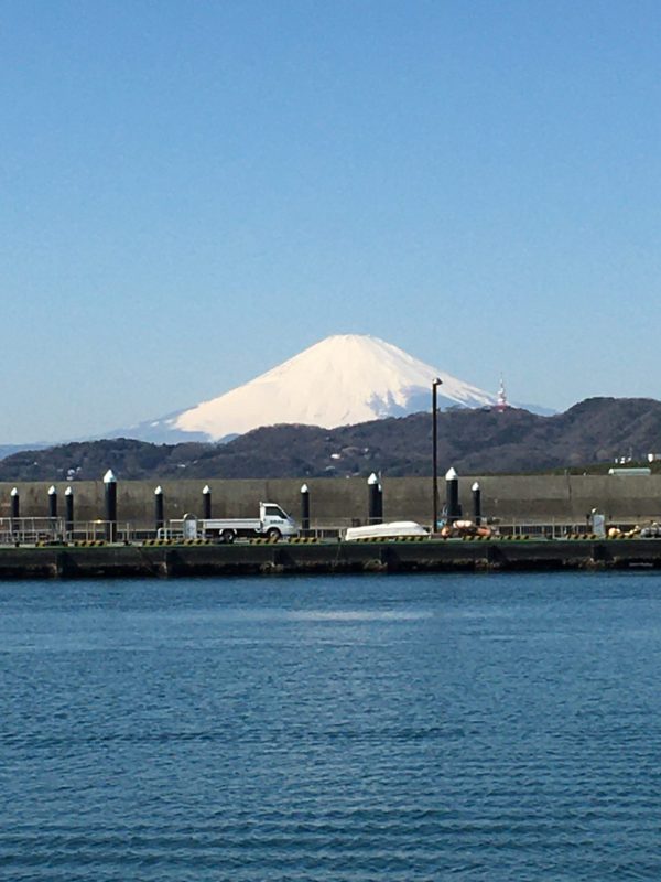 平塚新港から富士山
